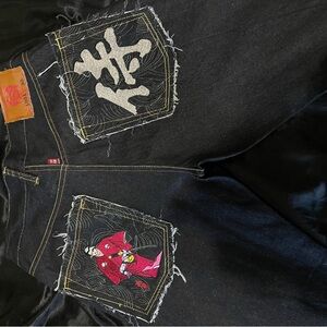 embroidered RMC jeans